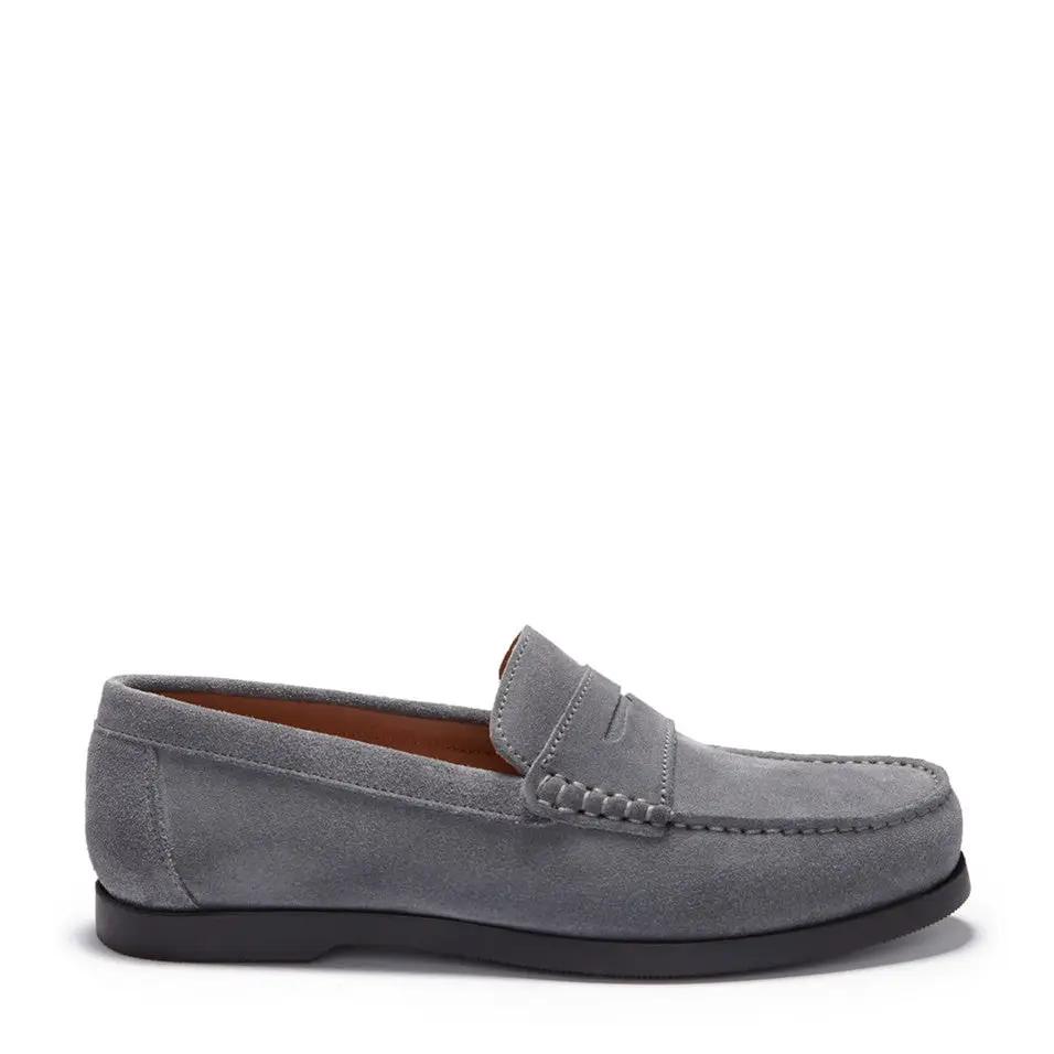 Boat Loafers, slate grey suede by Hugs & Co.