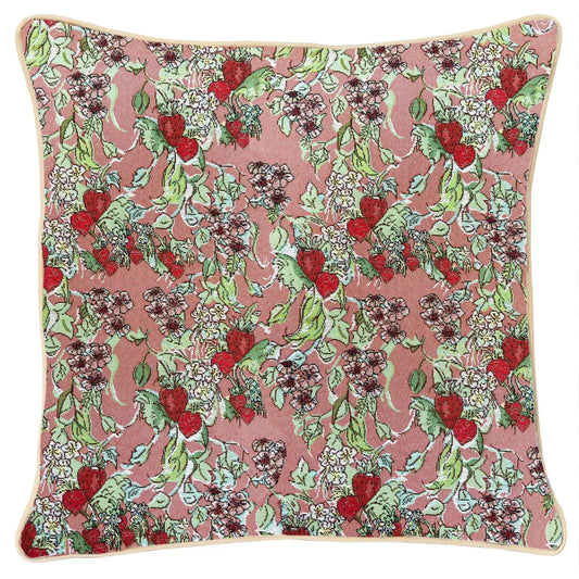 Wild Strawberry by Claire Louise Designs - Cushion Cover 45cm*45cm by Signare Tapestry