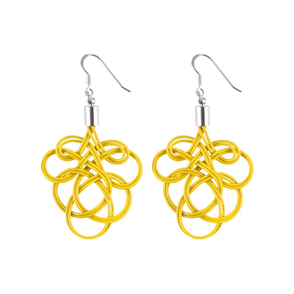 Flamenco Upcycled Electrical Wire Earrings (5 Colours Available) by Paguro Upcycle