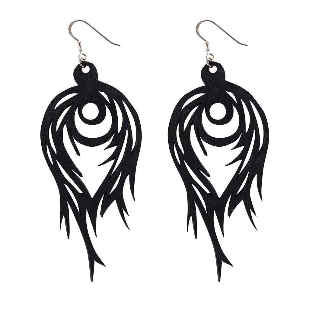 Flame Handmade Upcycled Statement Earrings by Paguro Upcycle