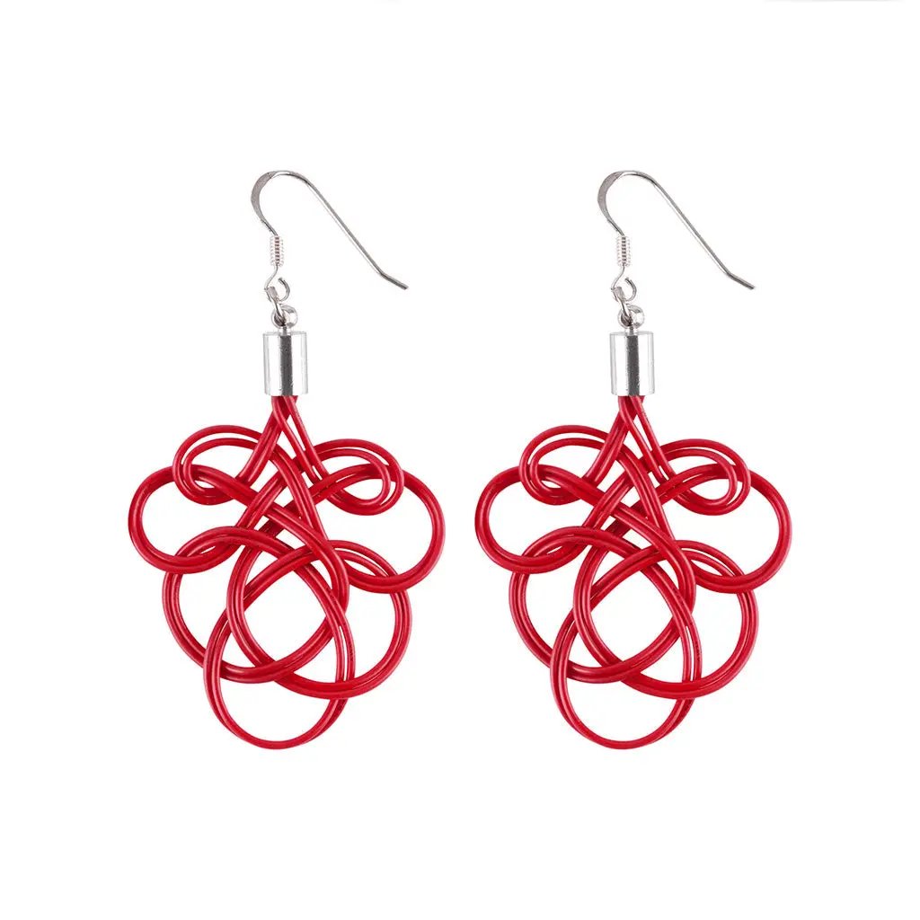 Flamenco Upcycled Electrical Wire Earrings (5 Colours Available) by Paguro Upcycle