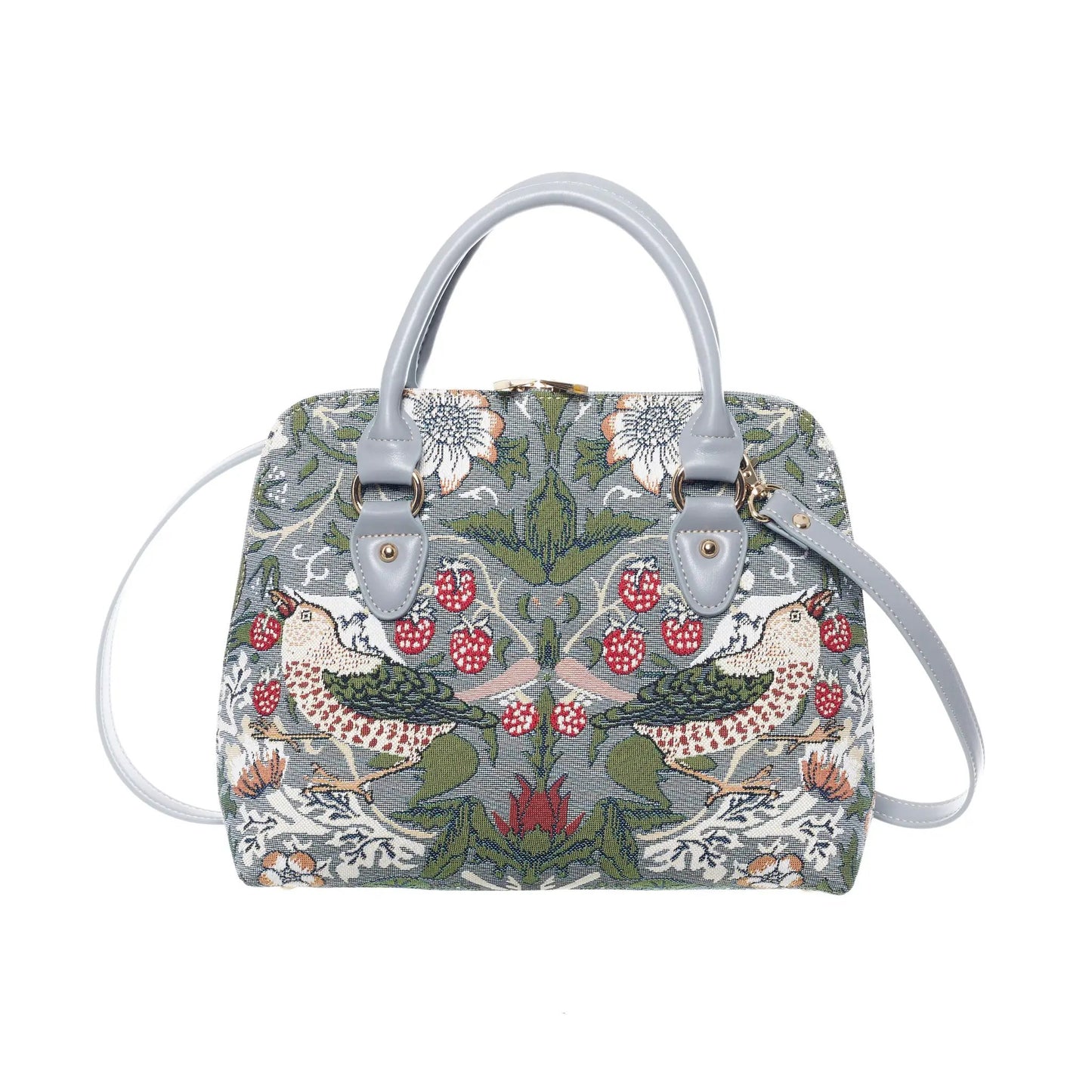 Strawberry Thief Grey - Convertible Bag by Signare Tapestry