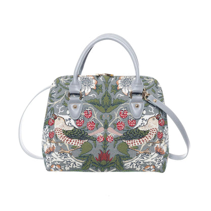 Strawberry Thief Grey - Convertible Bag by Signare Tapestry