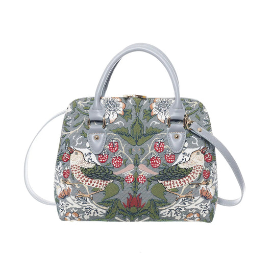 Strawberry Thief Grey - Convertible Bag by Signare Tapestry