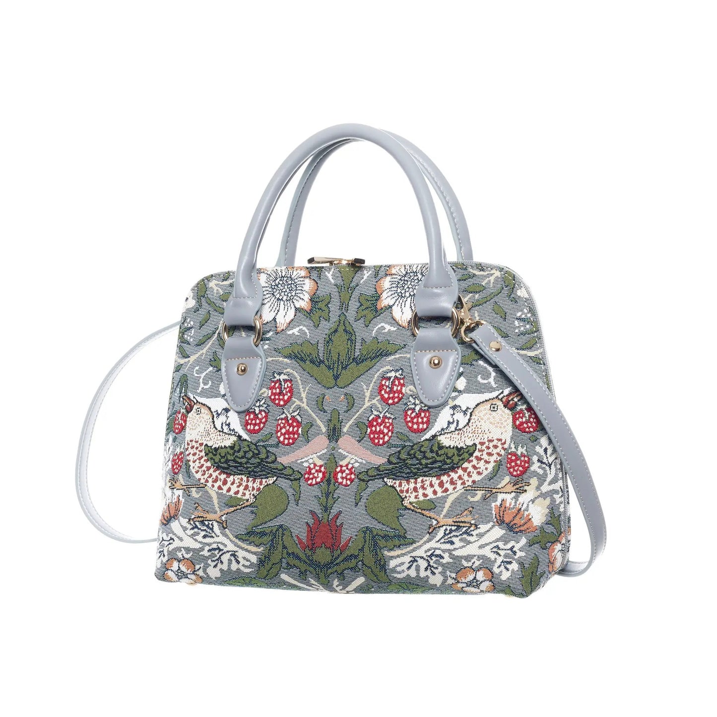 Strawberry Thief Grey - Convertible Bag by Signare Tapestry