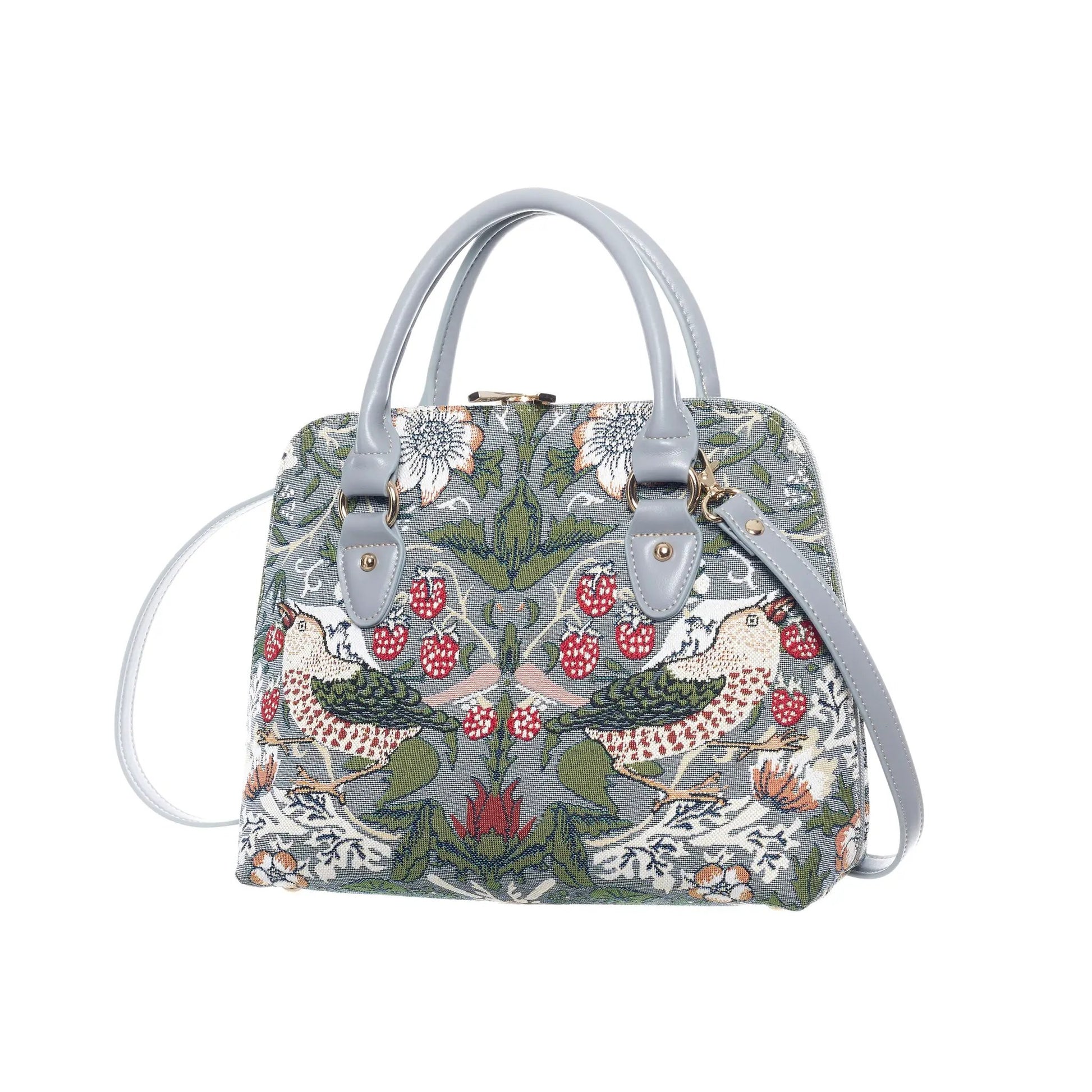 Strawberry Thief Grey - Convertible Bag by Signare Tapestry