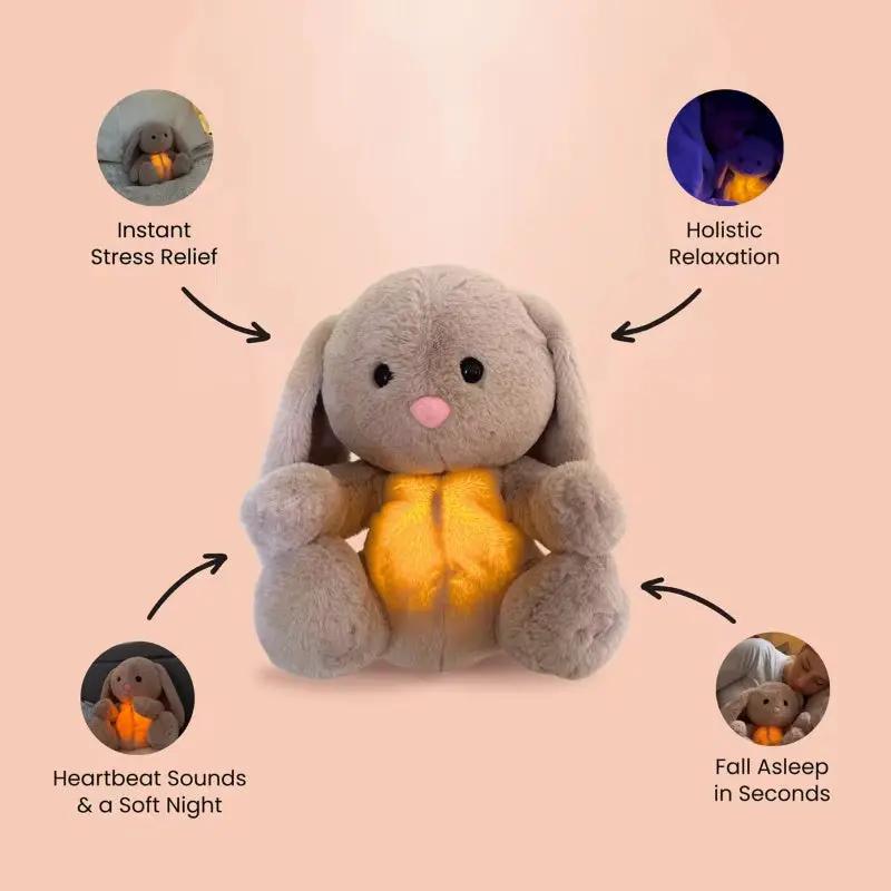 Calming Breathing Bunny Plush Toy by Cashymart