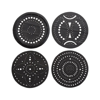 Circle Handcrafted Recycled Rubber Coaster - A set of 2 or 4 by Paguro Upcycle