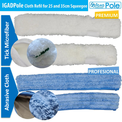 IGADPole Microfiber cloth refill for 10"(25cm) or 14"(35cm) Squeegees by IGADPole