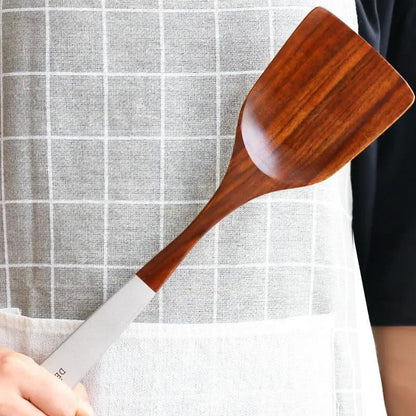 Colorful Teak Lacquer Kitchen Utensils Set by Cashymart