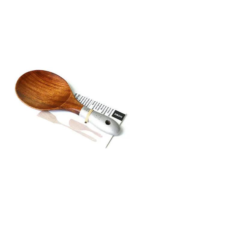 Colorful Teak Lacquer Kitchen Utensils Set by Cashymart