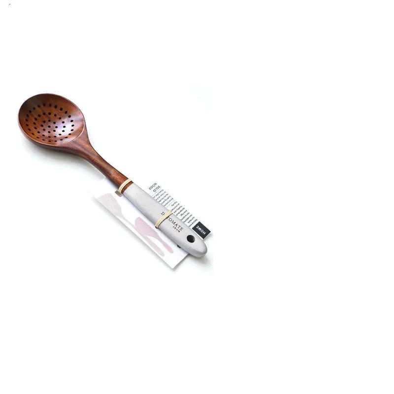 Colorful Teak Lacquer Kitchen Utensils Set by Cashymart