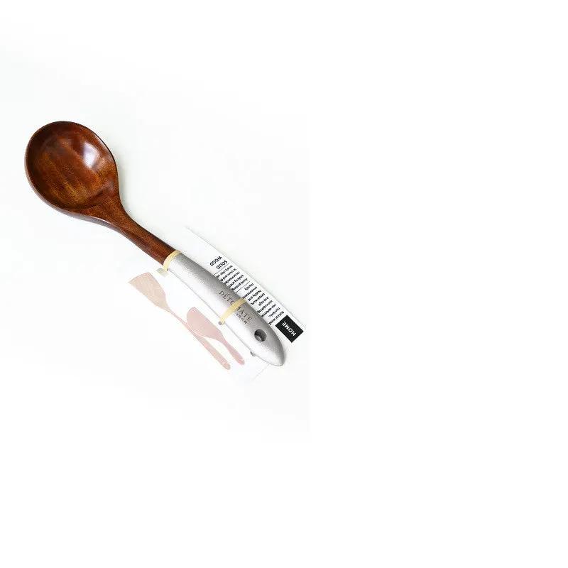 Colorful Teak Lacquer Kitchen Utensils Set by Cashymart