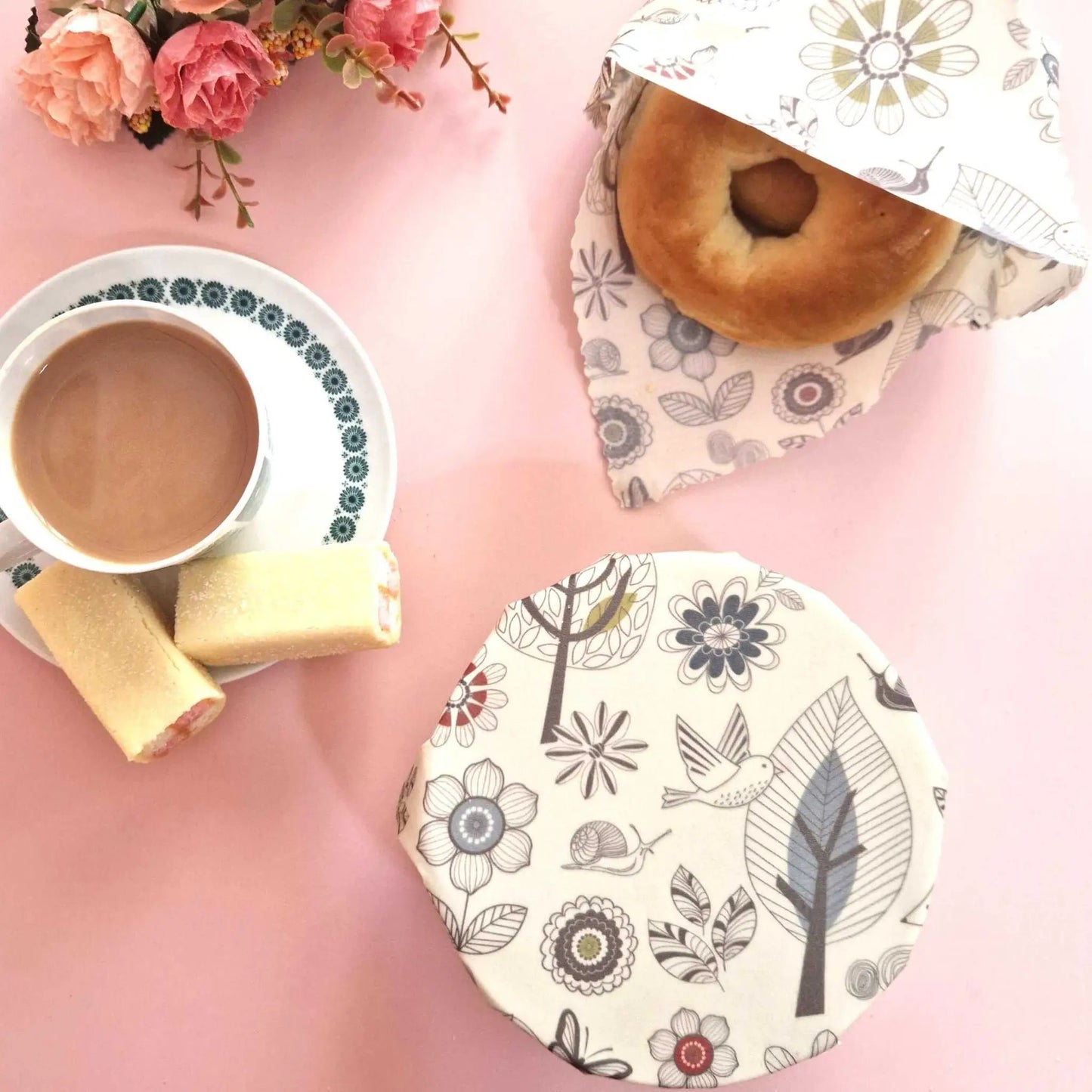 *Set of 3 Handmade Beeswax Wraps | Scandi by Honey Bee Good
