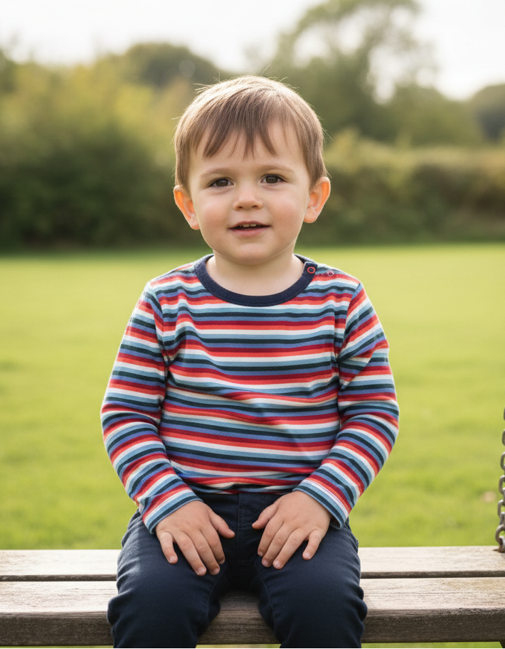 Cara Stripe Cotton Kids Top | Best Selling Kids Basics by Stylish Mum