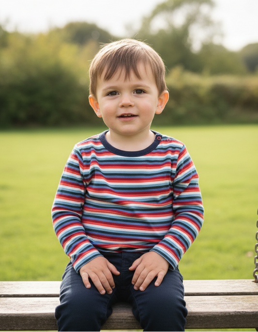 Cara Stripe Cotton Kids Top | Best Selling Kids Basics by Stylish Mum