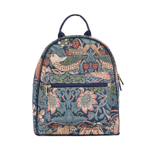 William Morris Strawberry Thief Blue - Daypack by Signare Tapestry