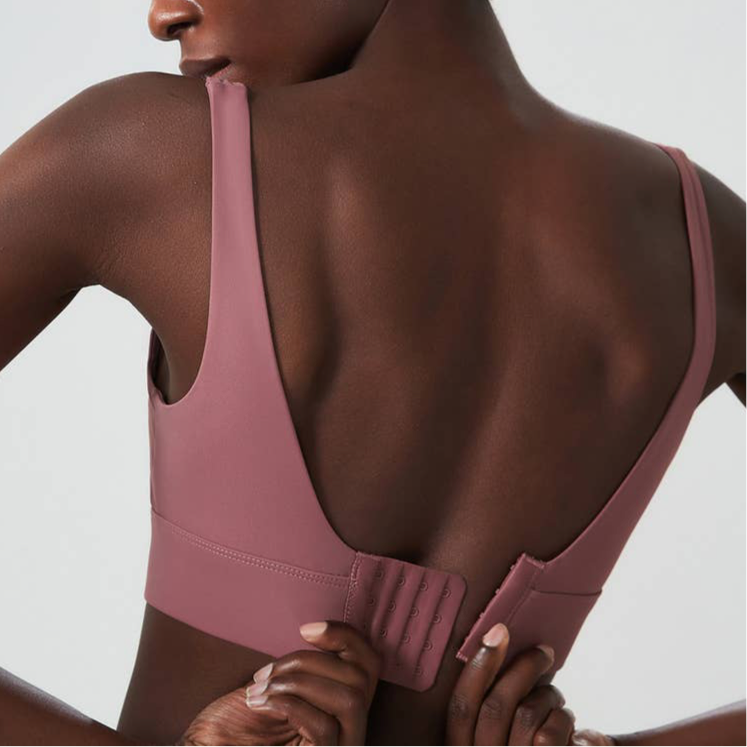 Women’s Adjustable High-Support Active Bra – Dusky Rose by Me & I