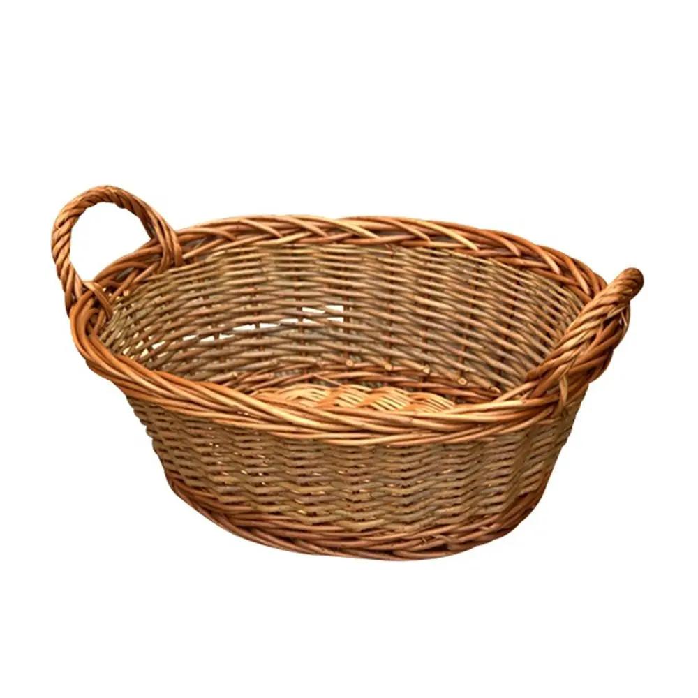 Mini Buff Willow Eton Oval Wicker Tray by Red Hamper