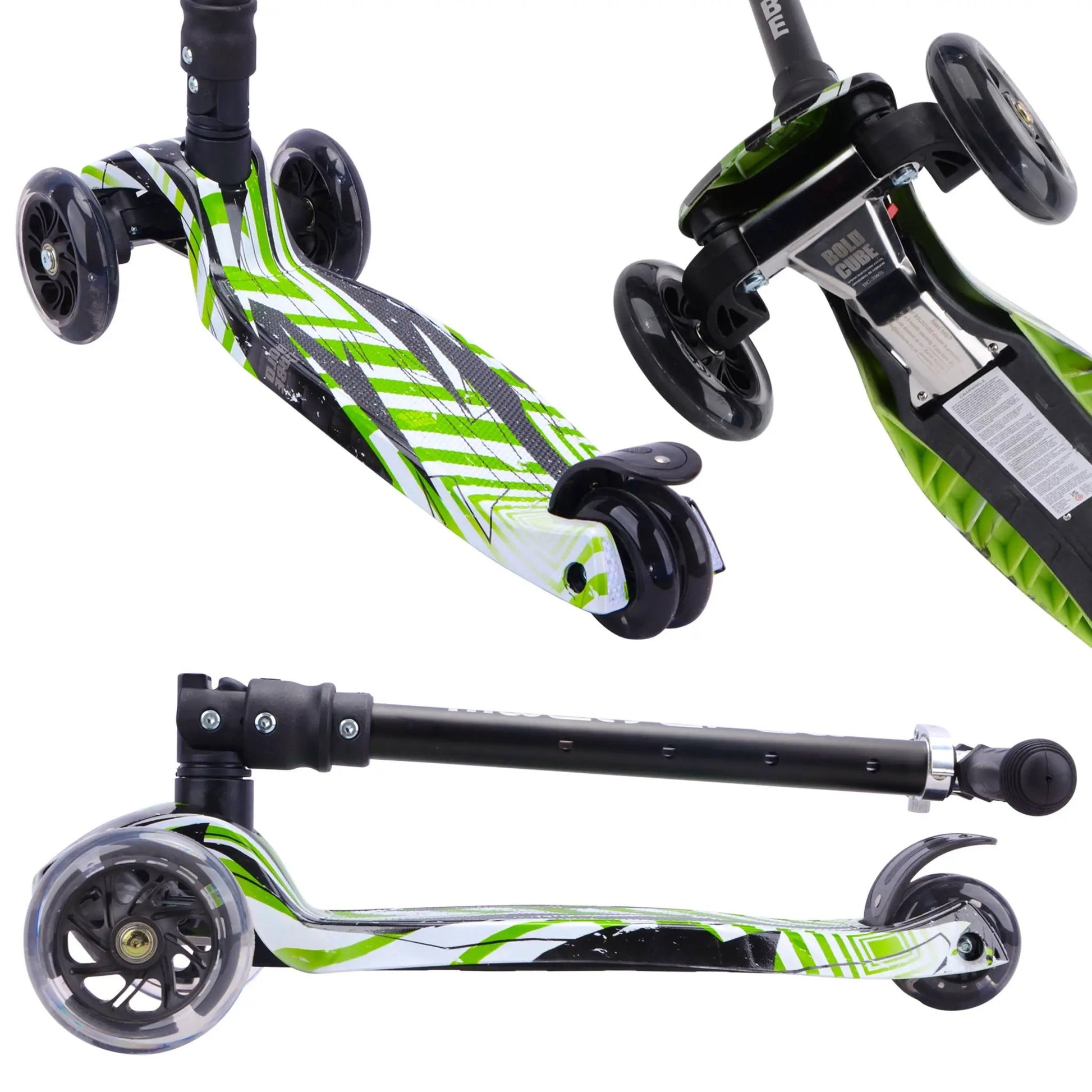 Swift Green - Big 3 Wheel Scooter by BOLDCUBE Scooters