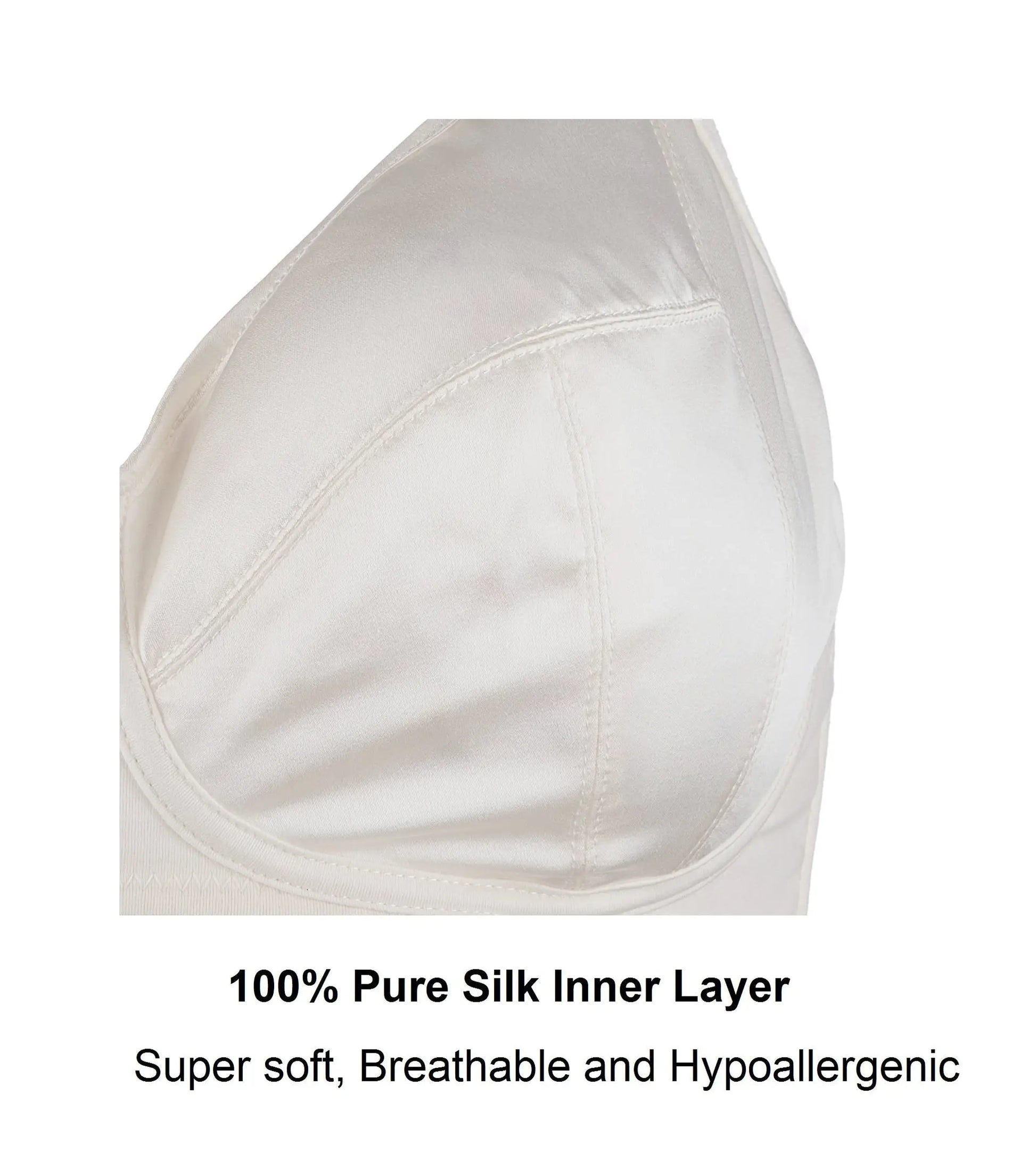 Ditsy Floral - Silk & Organic Cotton Smooth T-Shirt Wireless Bra by Juliemay Lingerie