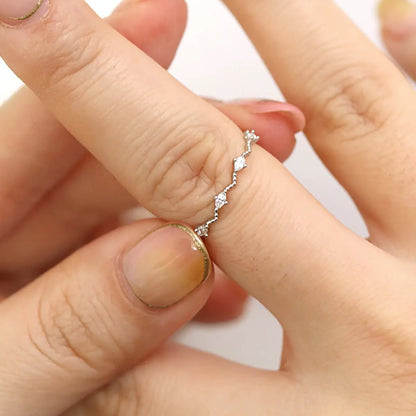 Diamond cubic relay ring by Nabi London