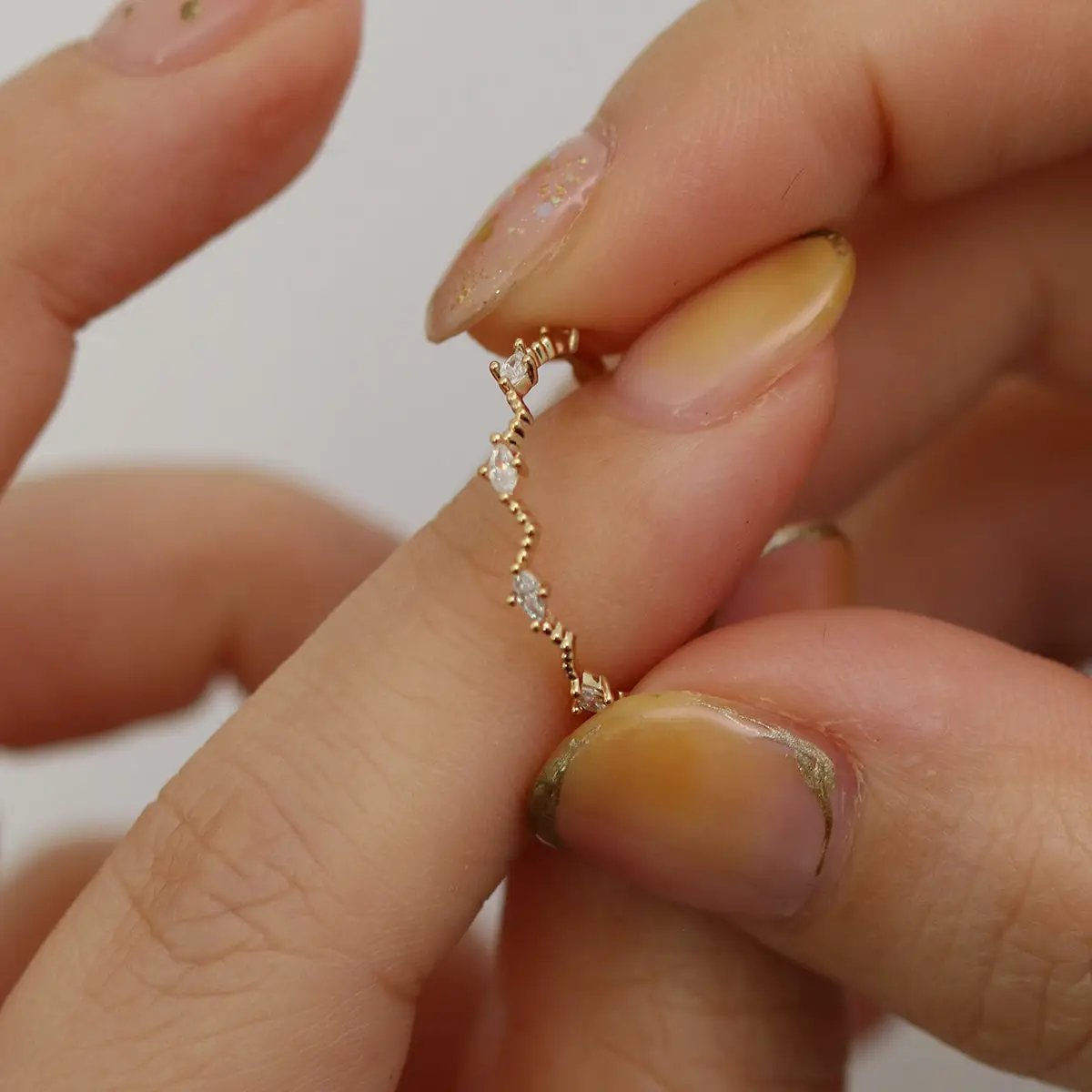 Diamond cubic relay ring by Nabi London