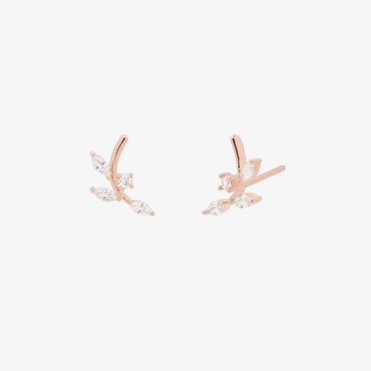 Cubic branch climber earrings by Nabi London