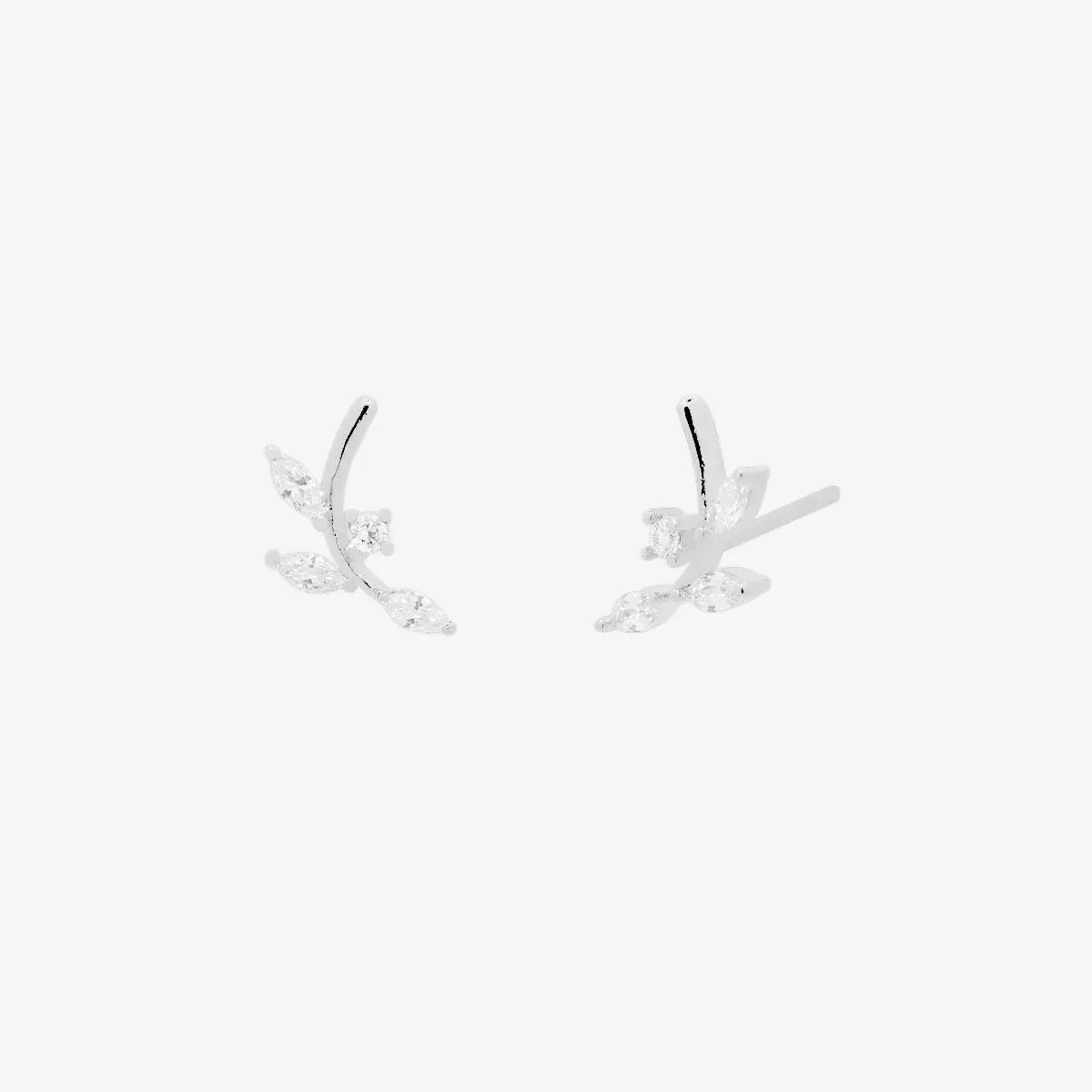 Cubic branch climber earrings by Nabi London