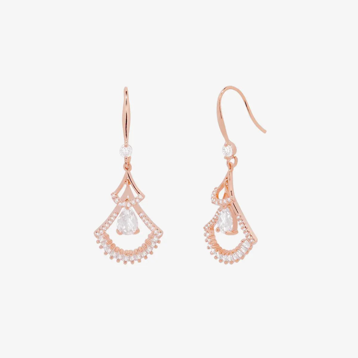 cubic hook drop earrings by Nabi London