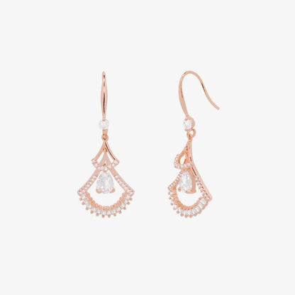 cubic hook drop earrings by Nabi London