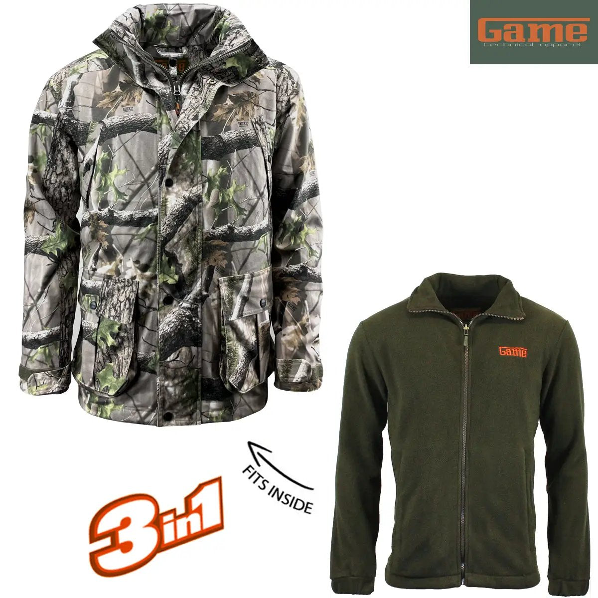 Game EN306 Stealth 3 in 1 Jacket & Fleece by Game Technical Apparel