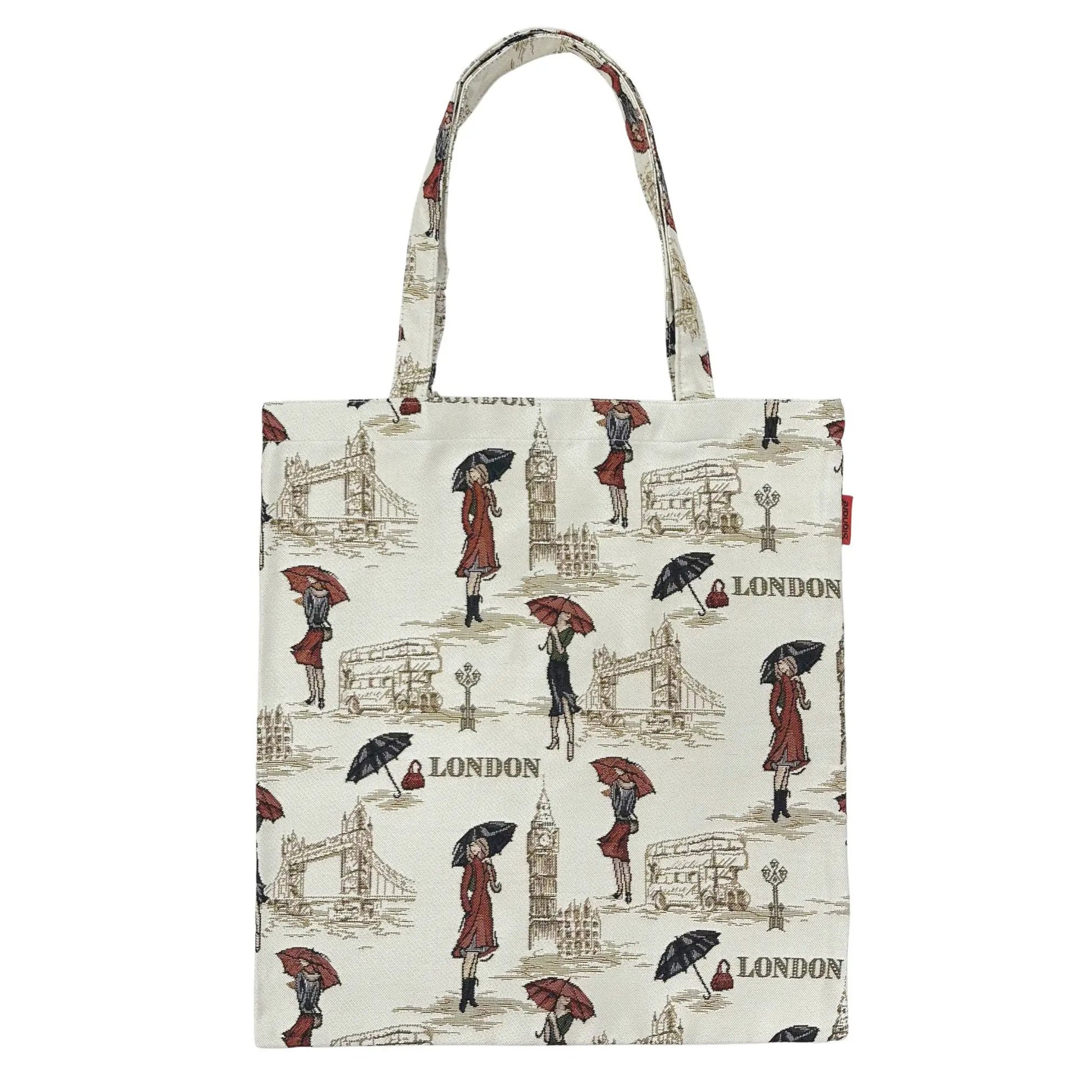 Miss London - Flat Bag by Signare Tapestry
