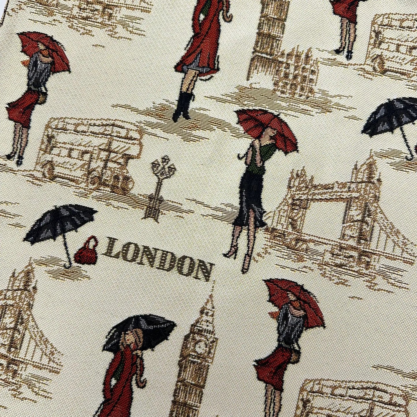 Miss London - Flat Bag by Signare Tapestry