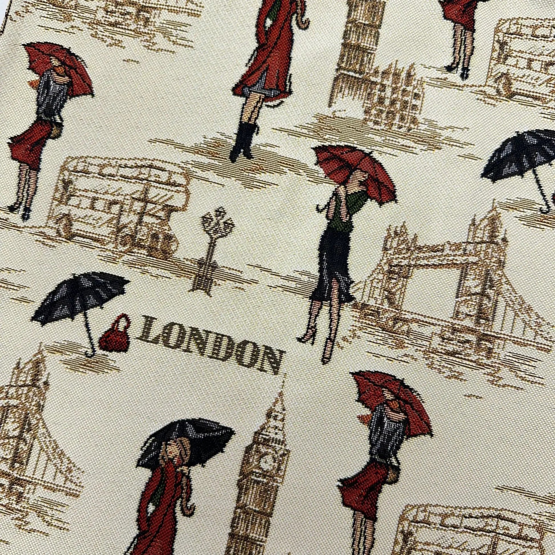 Miss London - Flat Bag by Signare Tapestry