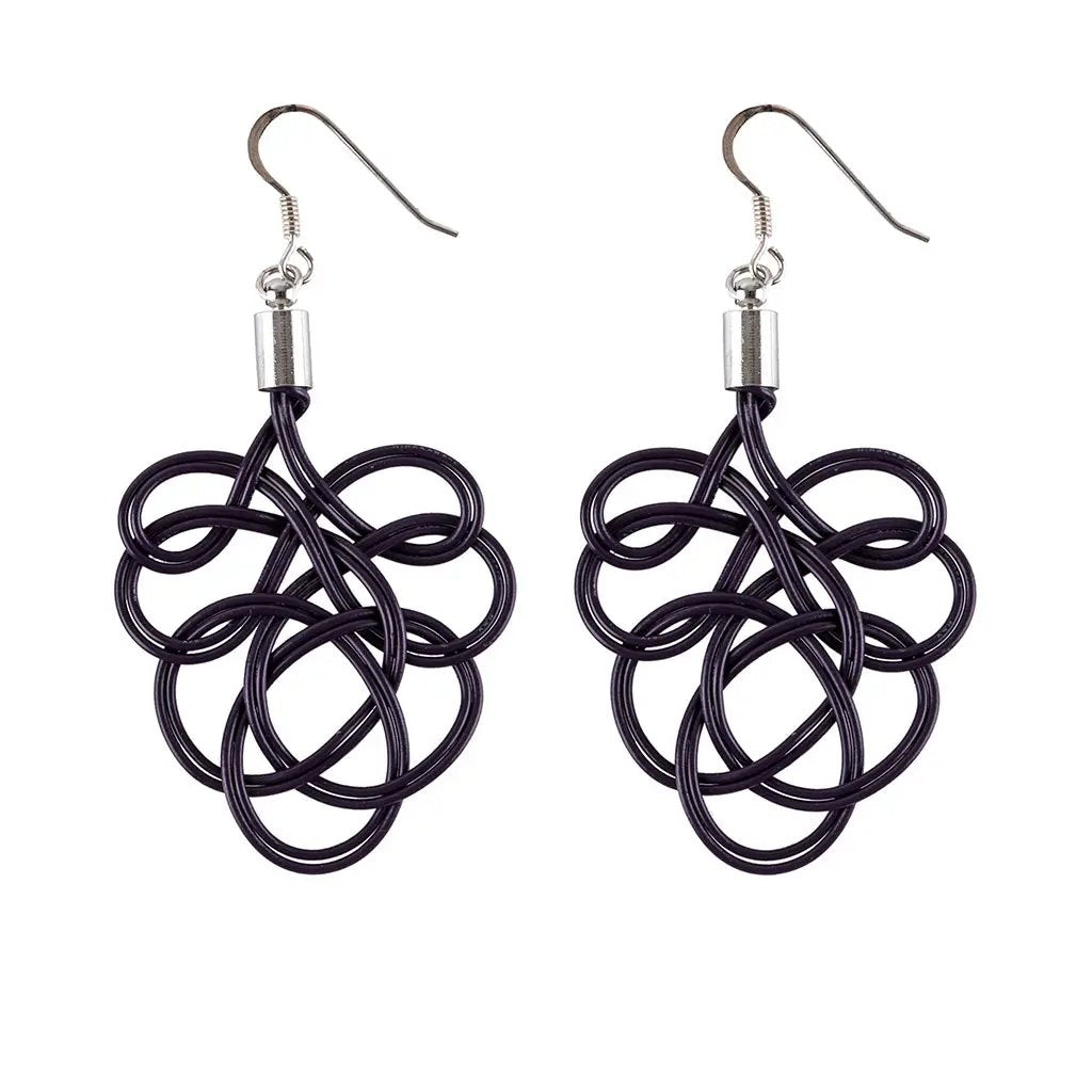 Flamenco Upcycled Electrical Wire Earrings (5 Colours Available) by Paguro Upcycle