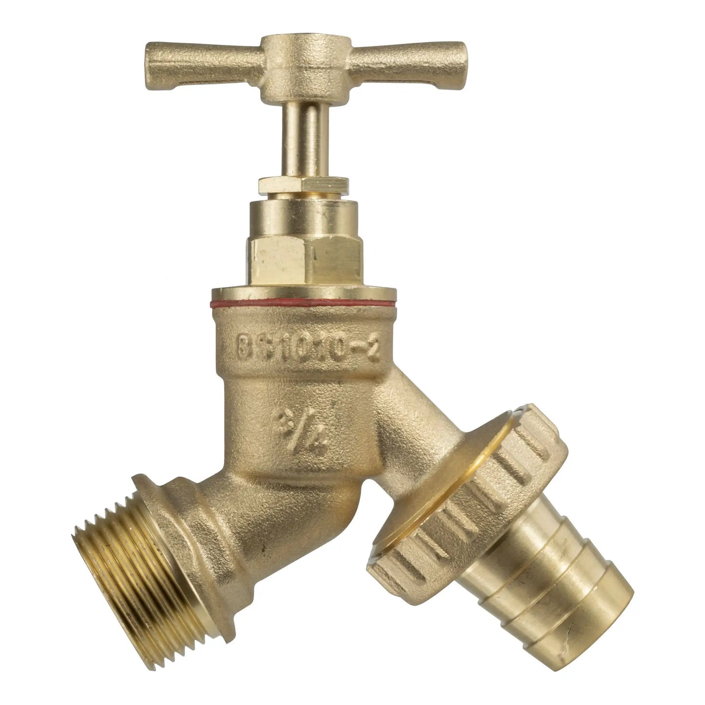 Wall Flange Kit 25mm MDPE - Brass Garden Tap 3/4" Barb by AP Supplies
