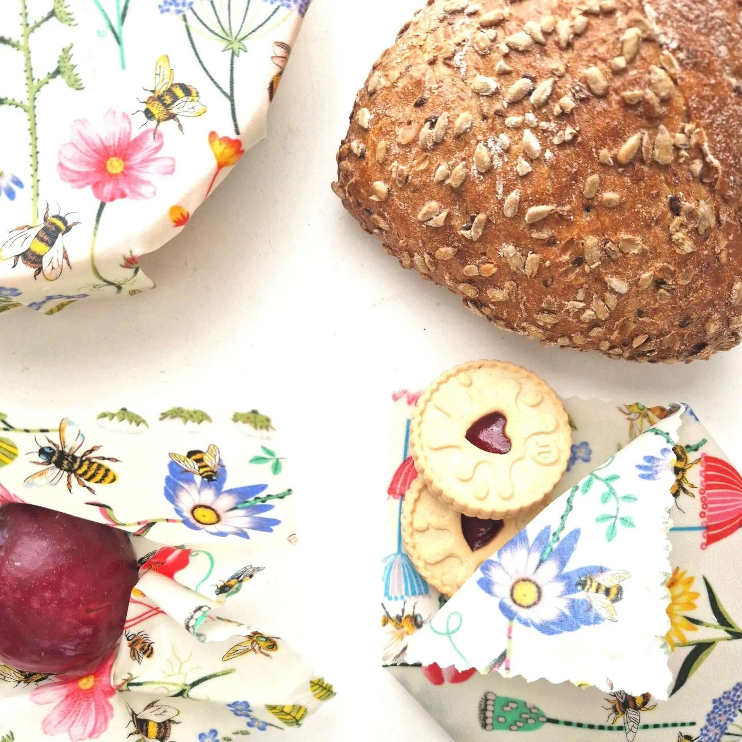 *Set of 3 Handmade Beeswax Wraps | Garden by Honey Bee Good
