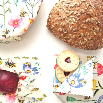 *Set of 3 Handmade Beeswax Wraps | Garden by Honey Bee Good