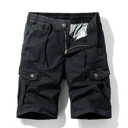 New Summer Solid Color Fashion Cotton Casual Breeches Cargo Men Shorts Men Breathable Quick Dry Multi Pocket Hip Hop Shorts by All Mart Bristol Ltd