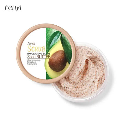 Shea Butter Exfoliating Scrub Cream Face Body Deep Pores Avocado Smooth Treatment Cleansing Wash Peach Acne Face Whitening by All Mart Bristol Ltd