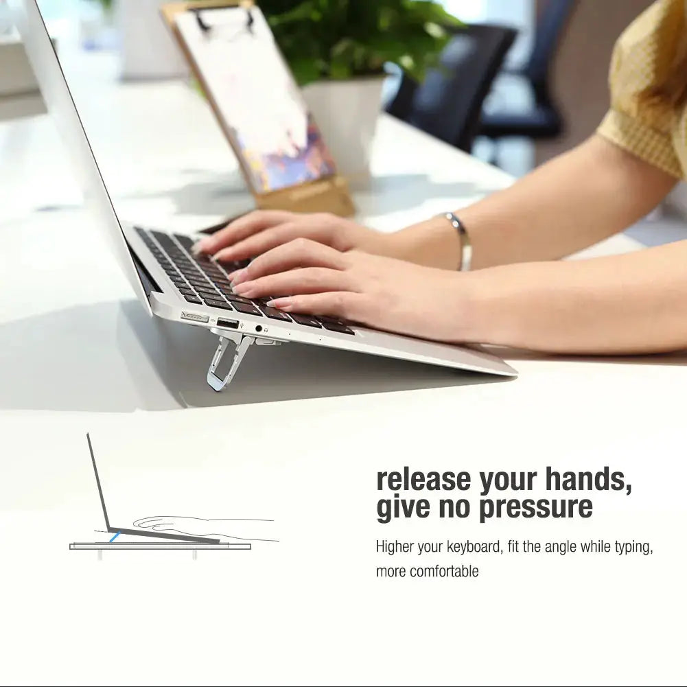 NILLKIN 1 Pair Universal Laptop Stand Portable Notebook Stand Adjustable Tablet stand Multi-Angle Laptop Holder Heat Release by All Mart Bristol Ltd