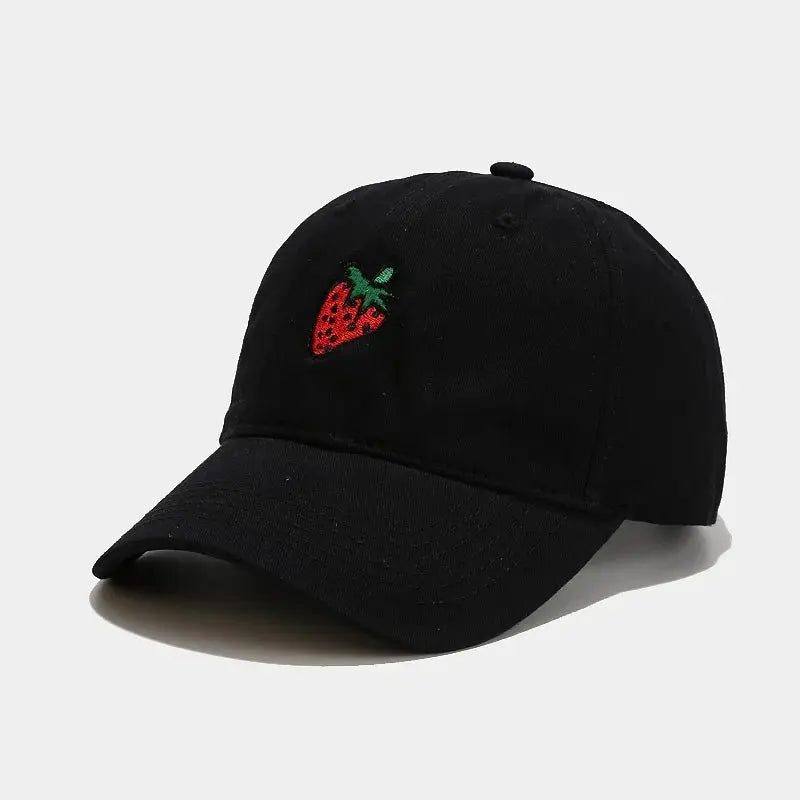 Cotton Fruit strawberry embroidery Casquette Baseball Cap Adjustable Snapback Hats for men and women 64 by All Mart Bristol Ltd
