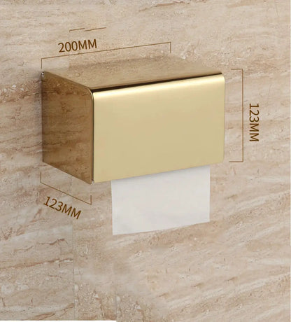 Golden Stainless Steel Rope Toilet Paper Holder Hotel Bathroom Tissue Accessories Rose Gold Rack Holder Decoration Supplies by All Mart Bristol Ltd