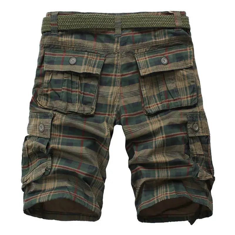 Men Shorts 2025 Fashion Plaid Beach Shorts Mens Casual Camo Camouflage Shorts Military Short Pants Male Bermuda Cargo Overalls by All Mart Bristol Ltd