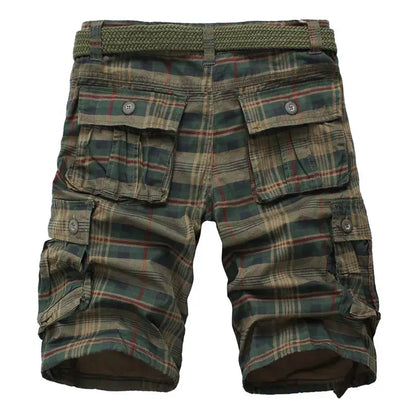 Men Shorts 2025 Fashion Plaid Beach Shorts Mens Casual Camo Camouflage Shorts Military Short Pants Male Bermuda Cargo Overalls by All Mart Bristol Ltd