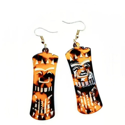 Hawaiian Acrylic Australia Designer Earrings Earring Accessories African Polynesian Jewelry Earring Women's Earrings for Women by All Mart Bristol Ltd