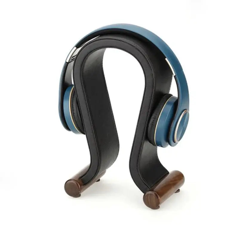 Universal Gaming Headset Stand PU Leather+Wood Headphone Holder Desk Display Shelf for Wired/Wireless Headphones Space Saving by All Mart Bristol Ltd