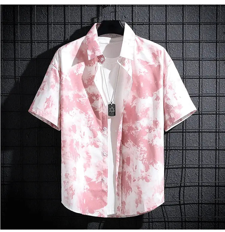 Men and Women's Short-Sleeved Printed Shirt, Casual Beach Clothes, Personality Thin Couple Tops, New by All Mart Bristol Ltd