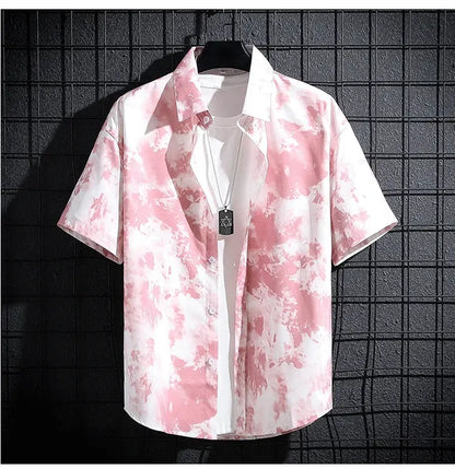 Men and Women's Short-Sleeved Printed Shirt, Casual Beach Clothes, Personality Thin Couple Tops, New by All Mart Bristol Ltd